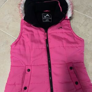 Verticals Pink Puffer Vest